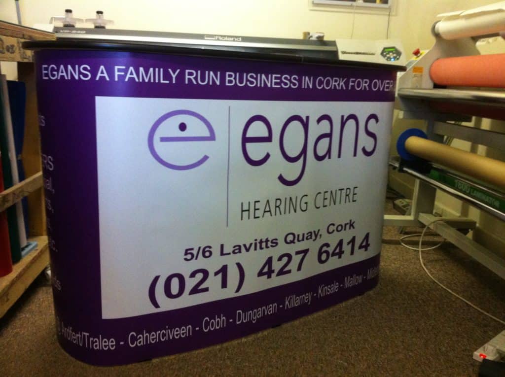 Egans Hearing Pop up counter